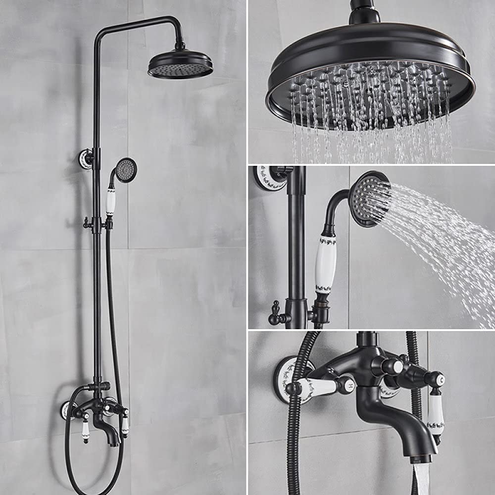 Mitigeur de bain-douche noir mat au design mural pour salle de bain épurée