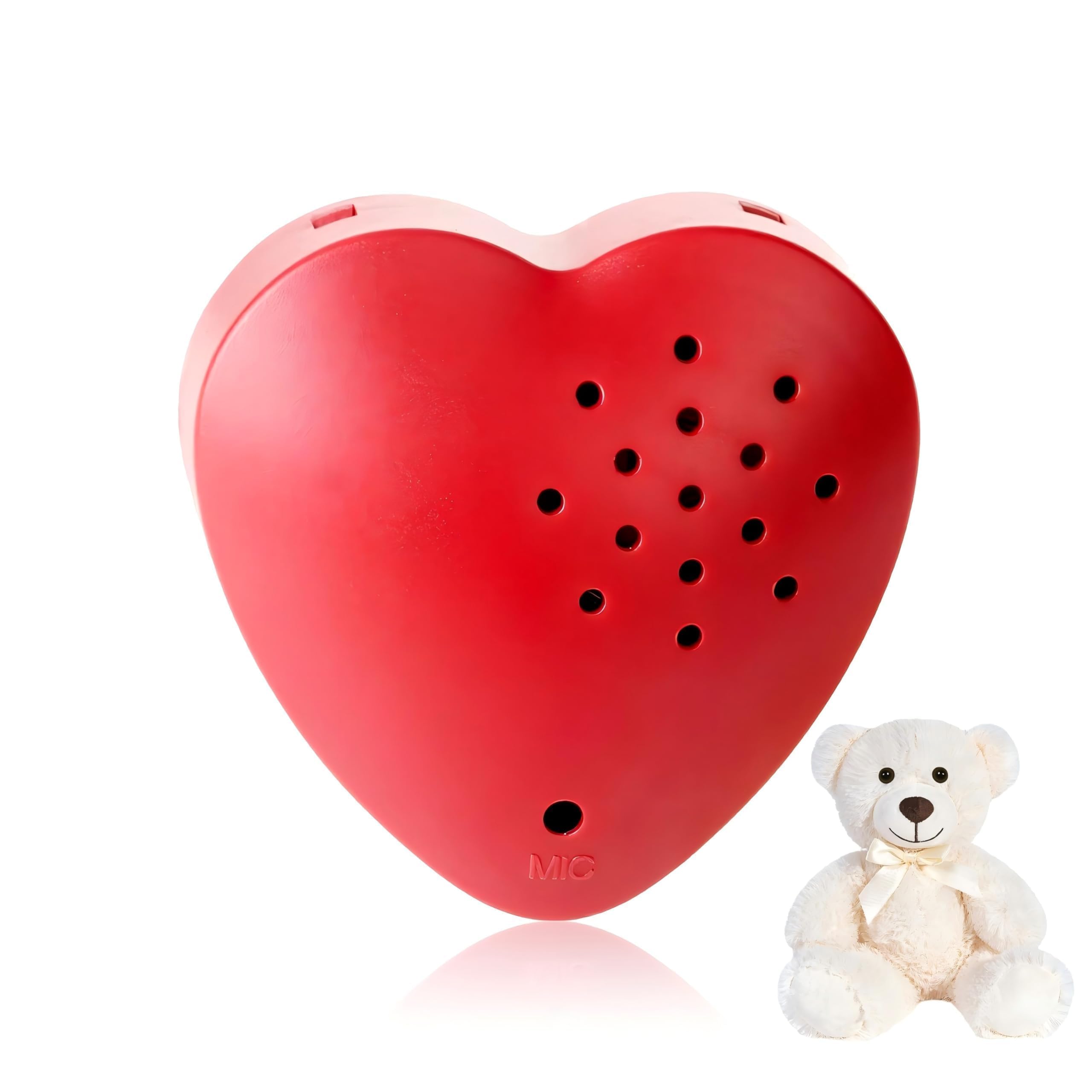Grabadora de Voz en Forma de Corazón 30 Segundos,Caja de Voz para Animales de Peluche, Grabadora de Voz Personalizada para Juguetes y Regalos Emotivos,Mini grabadora de Voz,Regalo DIY