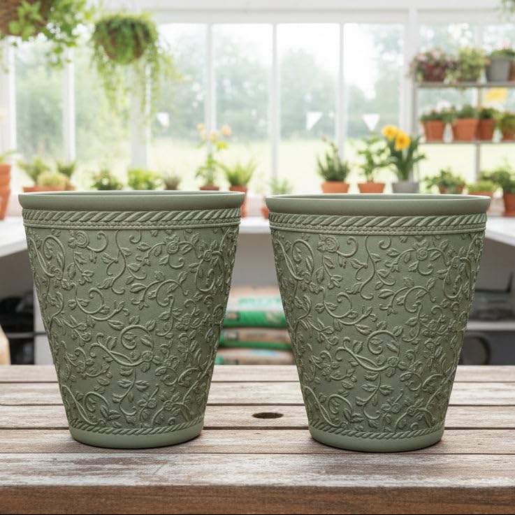 Marissa's Garden & Gift Blenheim Aged Colour Pots (Aged Green)