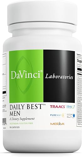 DAVINCI Labs - Daily Best Men - Un suplemento dietético con vitamina B6, vitamina B12 vitamina C, vitamina K2 y más - Vegetariano, sin gluten - 90