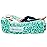 Chillbo Shwaggins Inflatable Couch - No-Pump Setup, Ripstop Polyester, Stability Pegs, Fun Prints, Portable Air Lounger for Beach, Camping, Festivals, and Tailgating - Green Wave