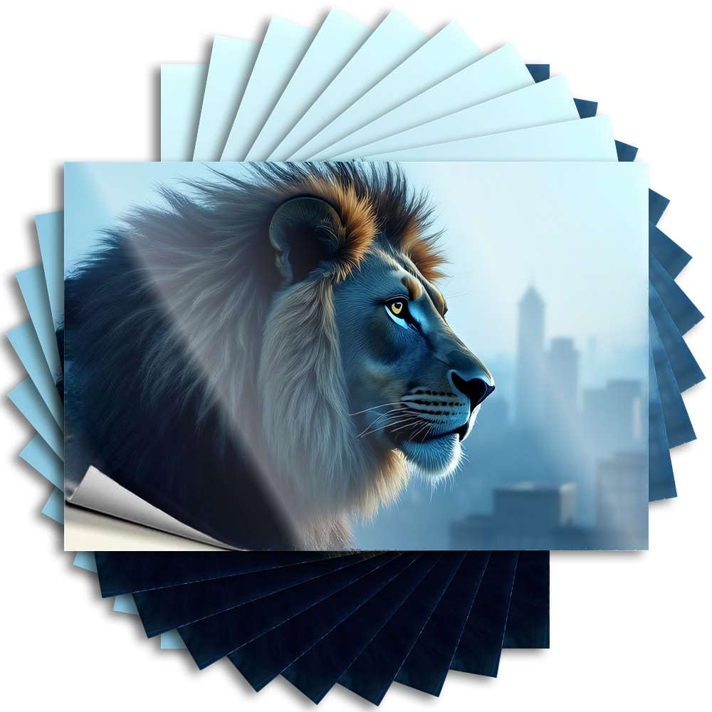 Fall Decor Bumper - Fluffy Dry Bumper Lion in The City Skyline(8X12CM)