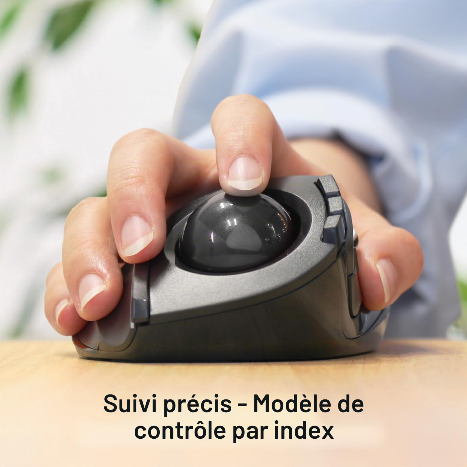 Elecom DEFT Souris trackball sans Fil 2,4 GHz, contrôle des Doigts, Fonction 8 Boutons, Boule Lisse Ergonomique de 34 mm, PC/Ordinateur Portable, Windows11/MacOS, M-DT2DRBK