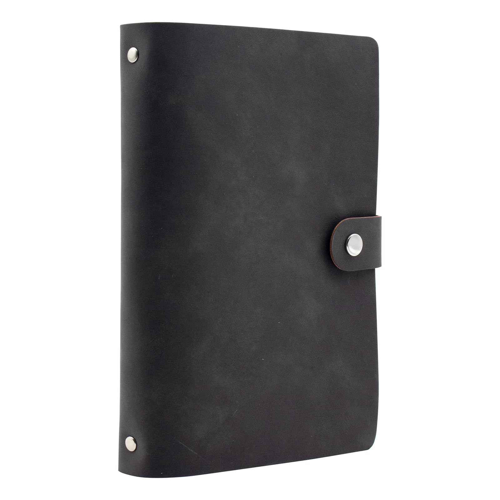 Business Card Holder Book, PU Leather Business Card Book Case Organization Binder Name ID Card Holder for Men & Women, Up to 150 Cards Capacity (Black)