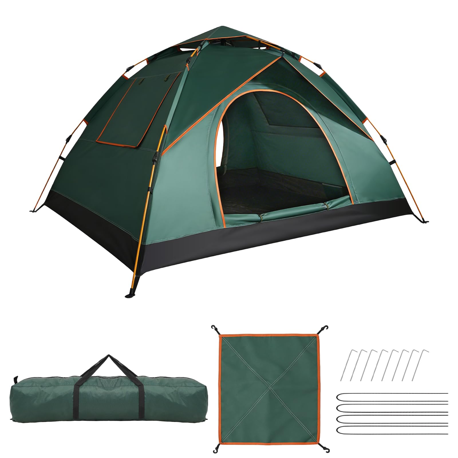 Lishetimig 1-2 Person Camping Tent, Waterproof & Windproof Backpacking Tent with Sun Protection, Easy Setup for Hiking, Festivals, Beach, Trips