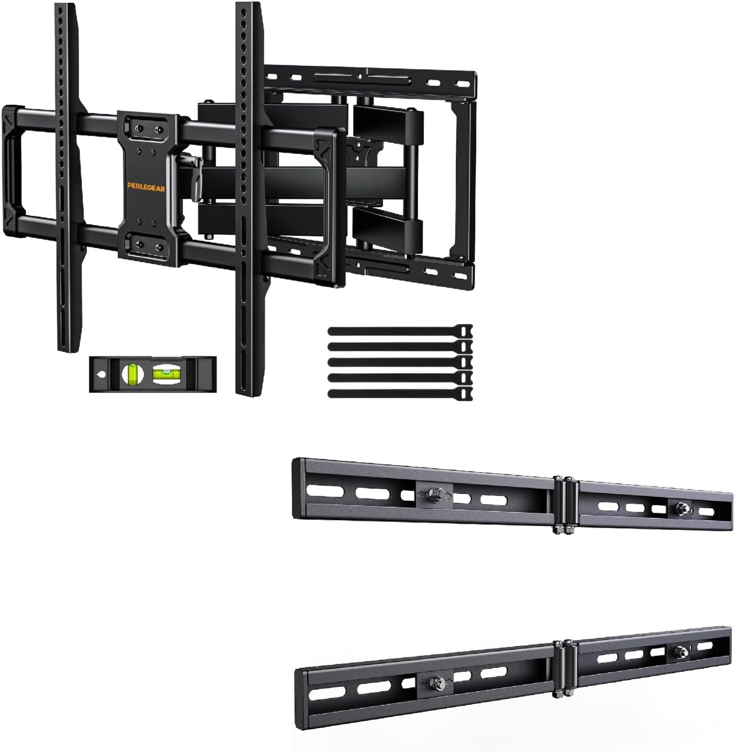 Perlegear UL Listed Full Motion TV Wall Mount for Most 37