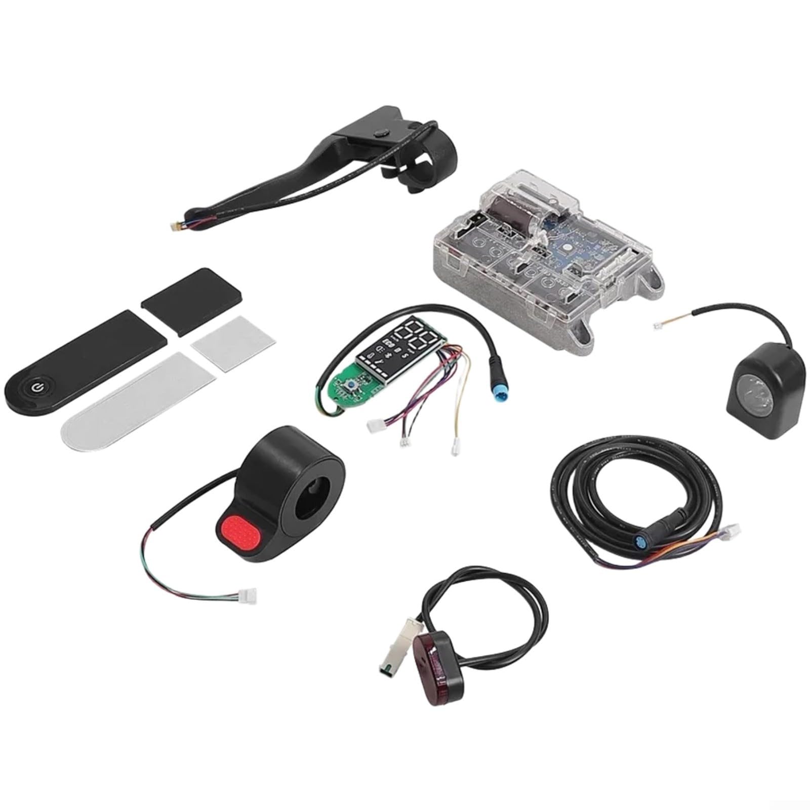 Kit de commande de scooter 7 pièces pour Xiaomi M365/Pro Trottinette électrique avec tableau de bord, accélérateur, câblage de phare et feu arrière, noir, pour commutation en ville (M 365 Pro Kit)
