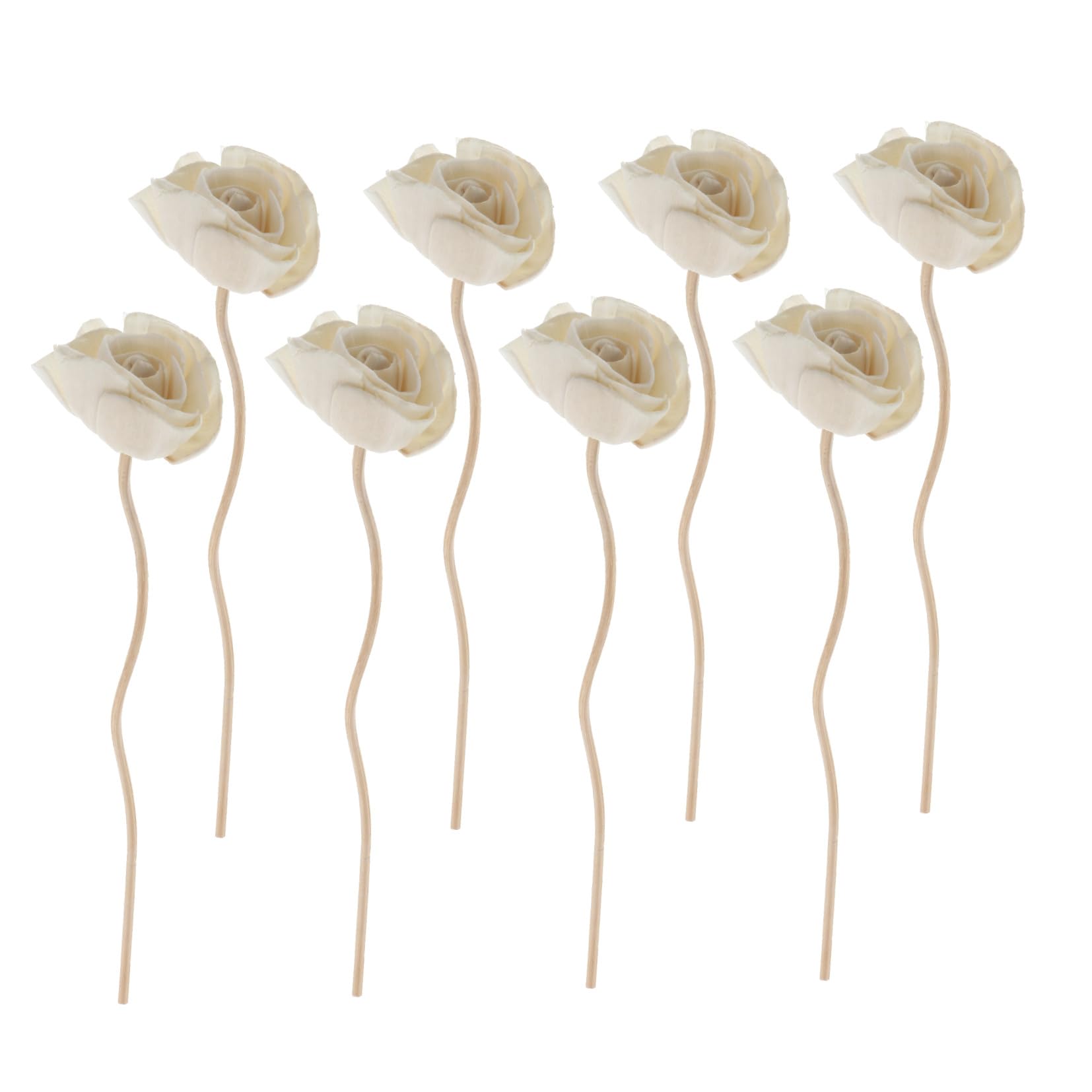 4 Sätze Teiliges Rattan Diffuser Sticks Mit Blumen-Design Natürliche Duftstäbchen Für Raumduft Aromatherapie Zubehör Dekorative Aroma Rattans Für Wohnzimmer 8 Stück * 4