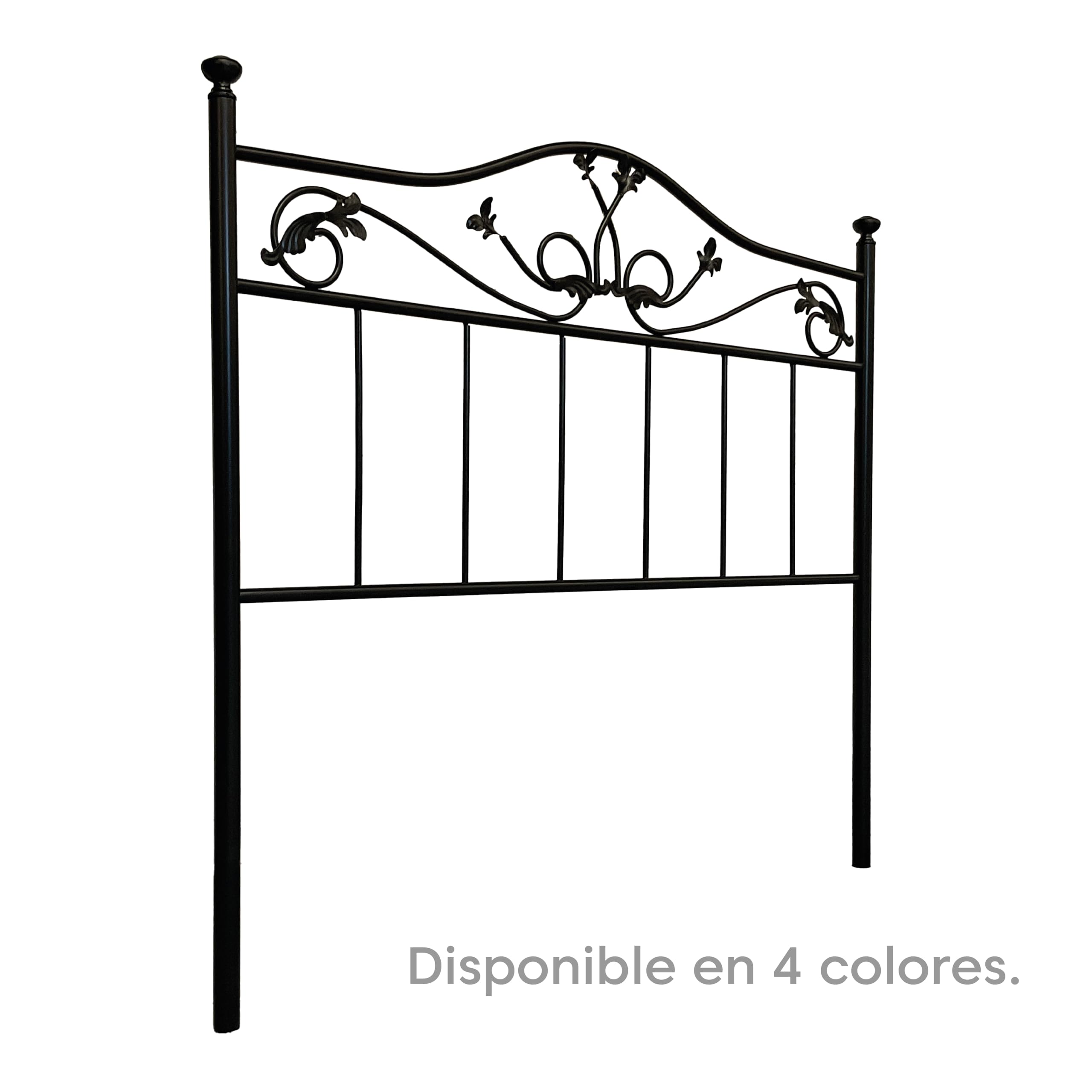 Cabecero Forja Mallorca, Cabezal para Cama, Cabecero, Cama Matrimonio e Individual, Cama De Hierro, Cabezal Forja, Cabecero Juvenil, Hecho En España (Negro, 135 cm)