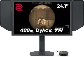 Monitor Gamer BenQ ZOWIE Xl2566x+ para PC com 24.1", 400Hz, 1ms, Shielding Hood, Tecnologia DyAc 2.0, Color Vibrance, Black eQualizer, S Switch