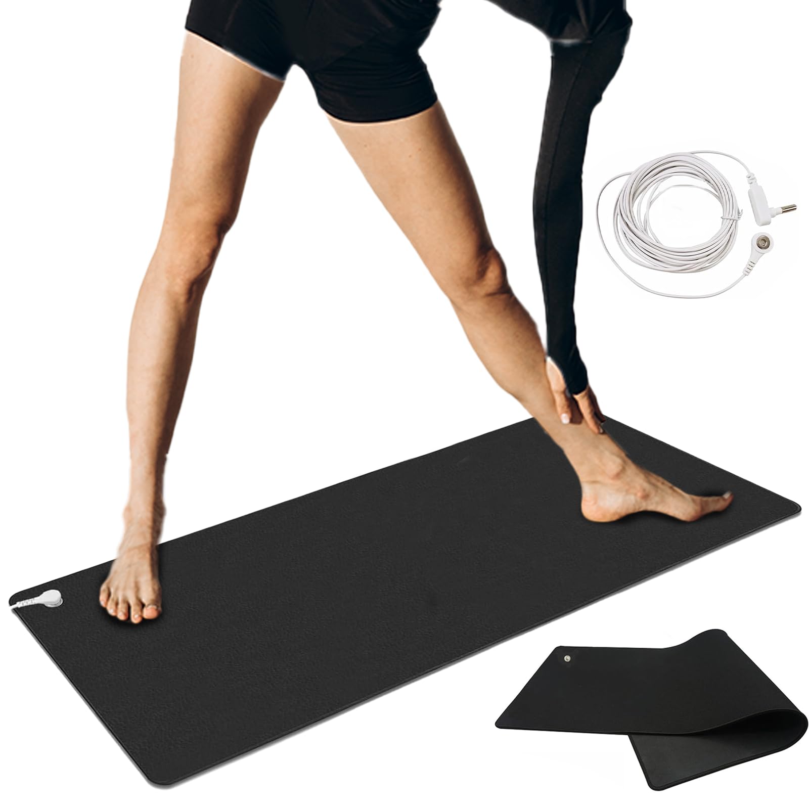 Bettinay Grounding Mat Earthing Uk, Grounding Well Mat for Improving Sleep(30 x 100 CM, Black)