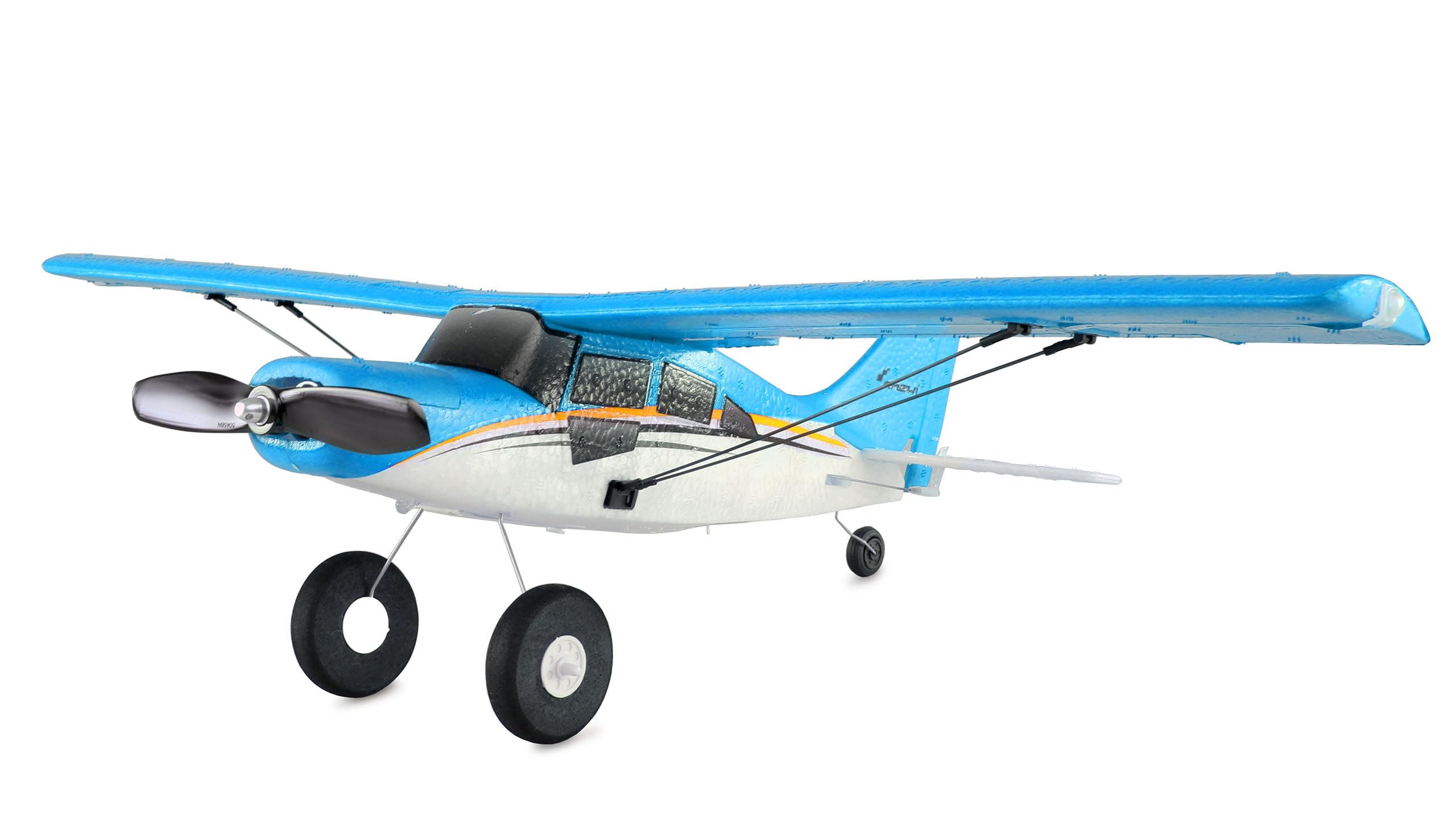 Amewi Maule M7 brushless 4 canali con giroscopio 3D/6G RTF blu telecomandato RC Aereo Aviatore
