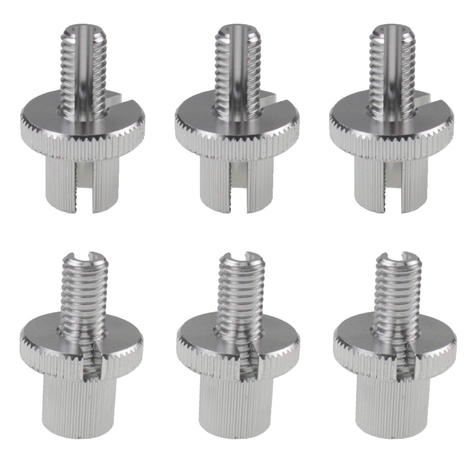 6 PCS M8 Clutch Brake Cable Adjuster Screw,Universal Brake Clutch Cable Line Adjuster Screw Adjusting Nut Bolt with Slotted 8MM for Motorcycle Motorbike Moped Scooter Dirt Bike-Silver