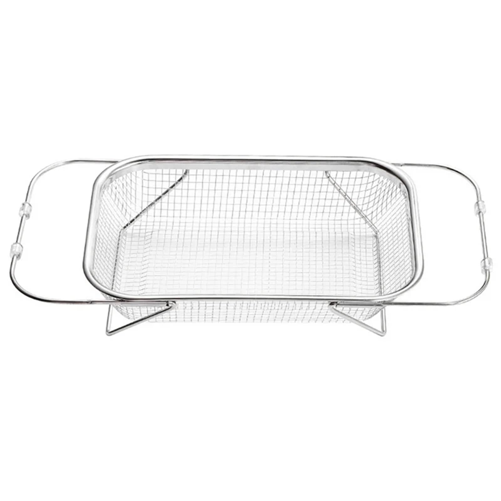 Escurridor retráctil de Acero Inoxidable, Asas Agarre, colador Ovalado, Fregadero, escurridor Verduras, Cesta Almacenamiento for el hogar para Cocina,Frutas(34x24cm)