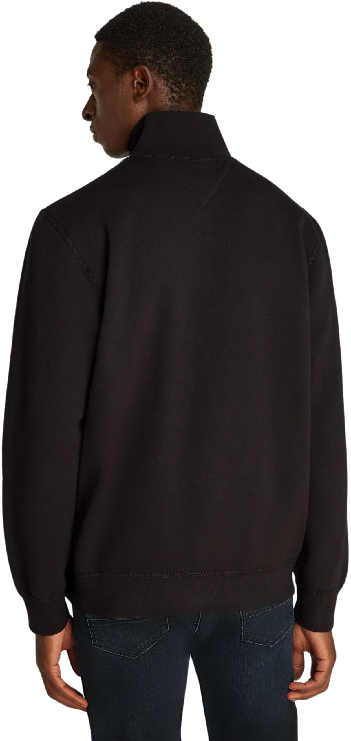Tommy Hilfiger Uomo Felpa con Cerniera Essential Fleece 1/4 Zip Colletto Troyer