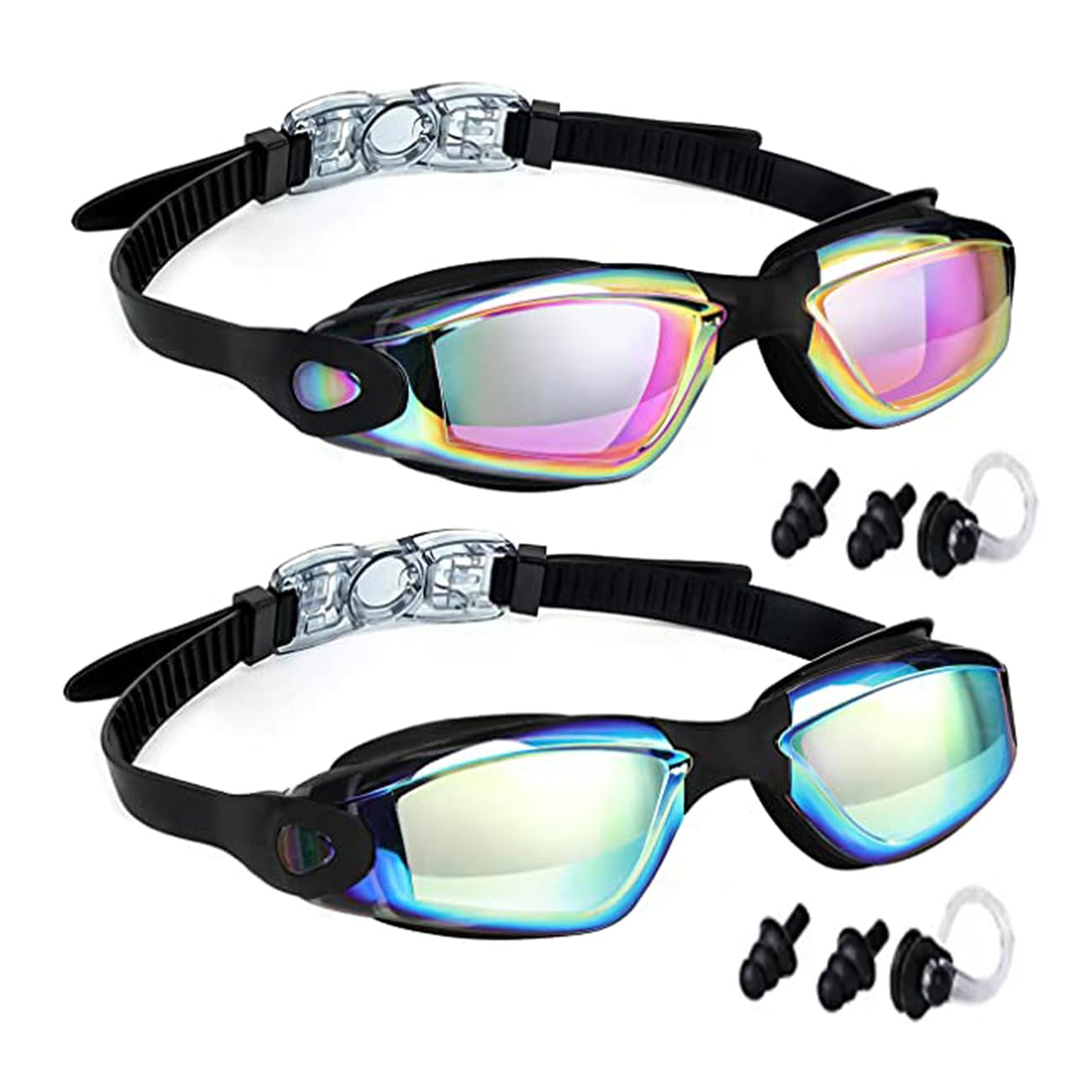 Lot de 2 lunettes de natation pour enfants de 3 à 15 ans, verres pour sports nautiques, cadeaux pour filles et garçons