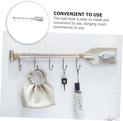 Miniatura 4 de Housoutil Ganchos de pared para baño, ganchos de pared para colgar en la pared, decoración de pared náutica, ganchos de madera para colgar en la