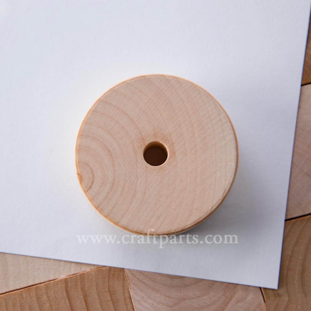 40 Pcs, 2-1/2" X 3/4" Flat Wood Toy Wheels Hole Size 3/8" for 3/8" Holes Recommend Using: Ap3000, Ap3030, Ap3500 Axle Pegs Or 3/8" Dowel