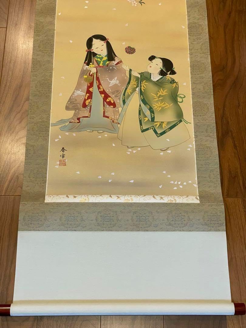 春苑 林春雪 尺五立 掛軸 桃の節句 雛祭りにどうぞ 新品未使用 春苑 林春雪 尺五立 掛軸 桃の節句 雛祭り 水墨山水 林春雪 (尺