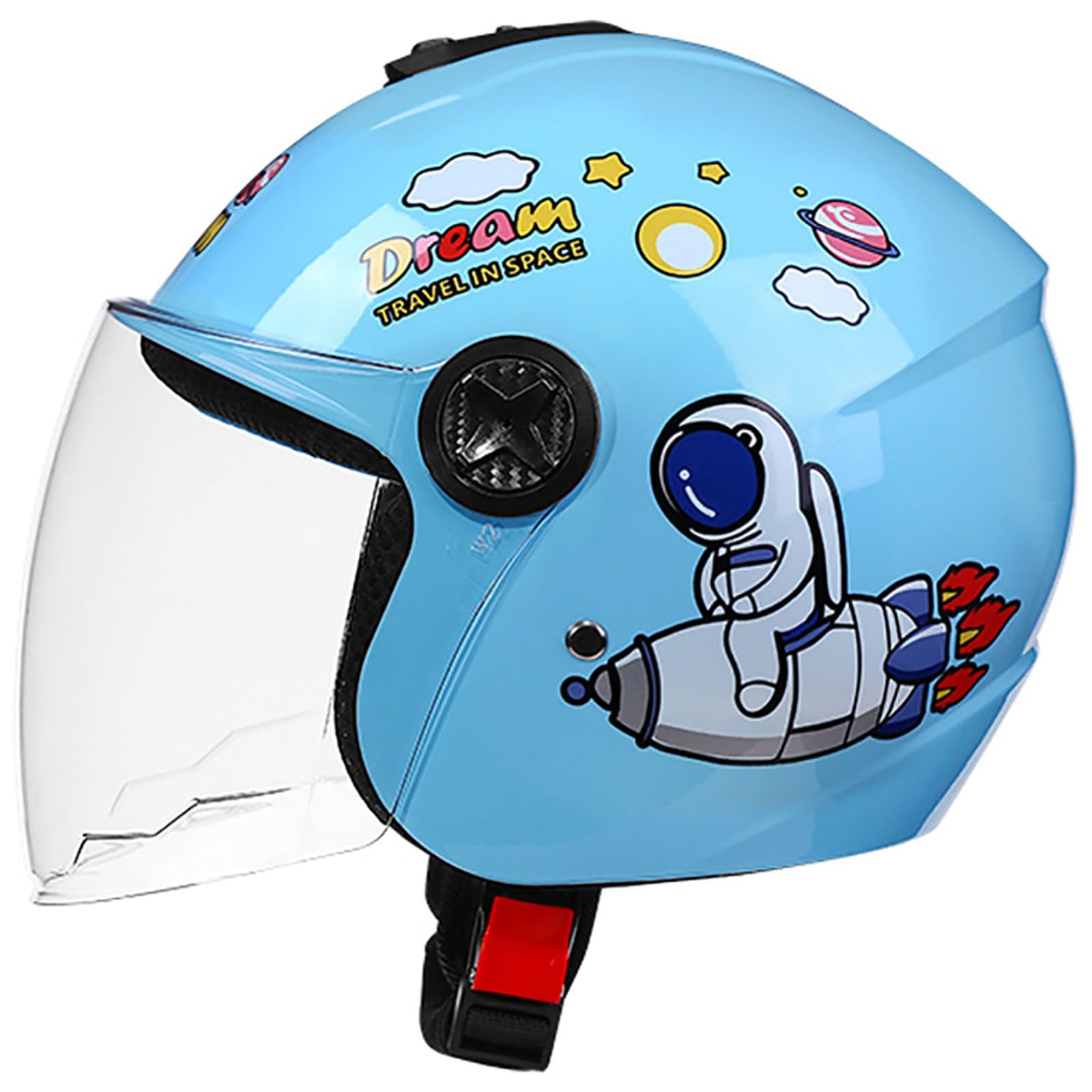 Casco Da Moto Jet Per Bambini Dai 3 Ai 12 Anni, Omologato ECE 22.06, Casco Da Scooter Per Bambini, Casco Da Motociclista