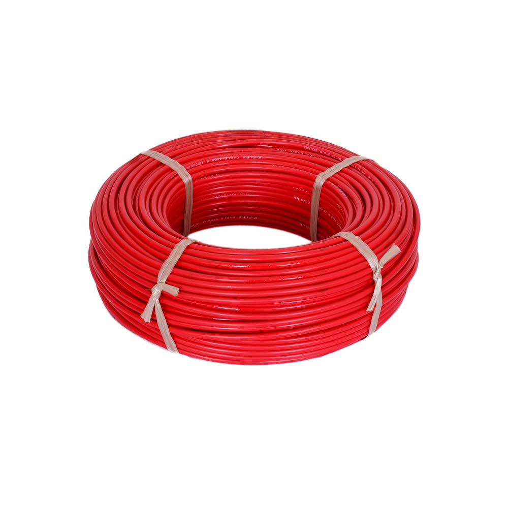 GVD PVC & FR Insulated 4.0mm Single Core Flexible Copper Wires and Cables for Domestic/Industrial Electric/Home Electric Wire/ 90 Mtr/Electrical Wire (Red)
