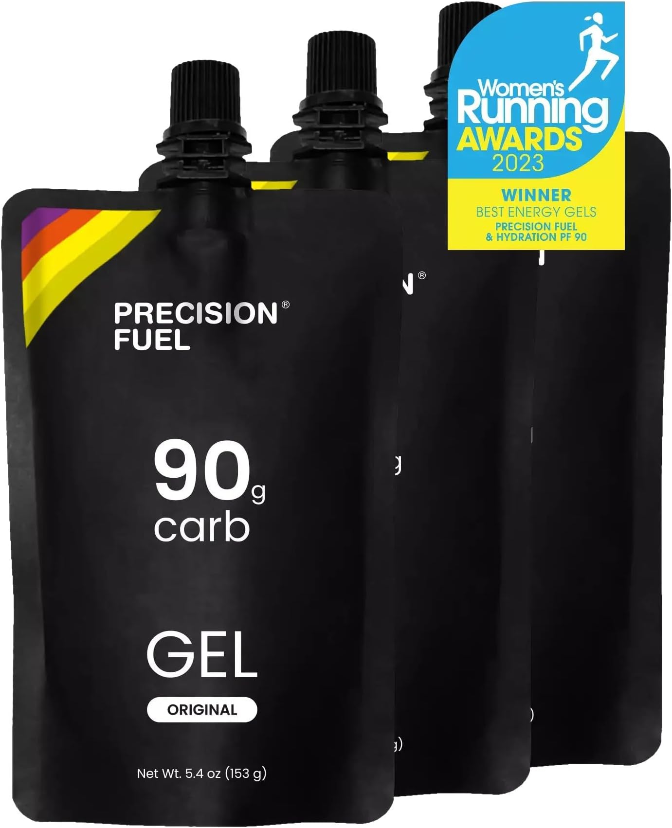 Fuel 90 Energy Gels - Mild Flavour Running for Endurance Athletes 90g Carbohydrate Easy-to-Digest Perfect & Long-Duration Sports (153g (3 Gels))
