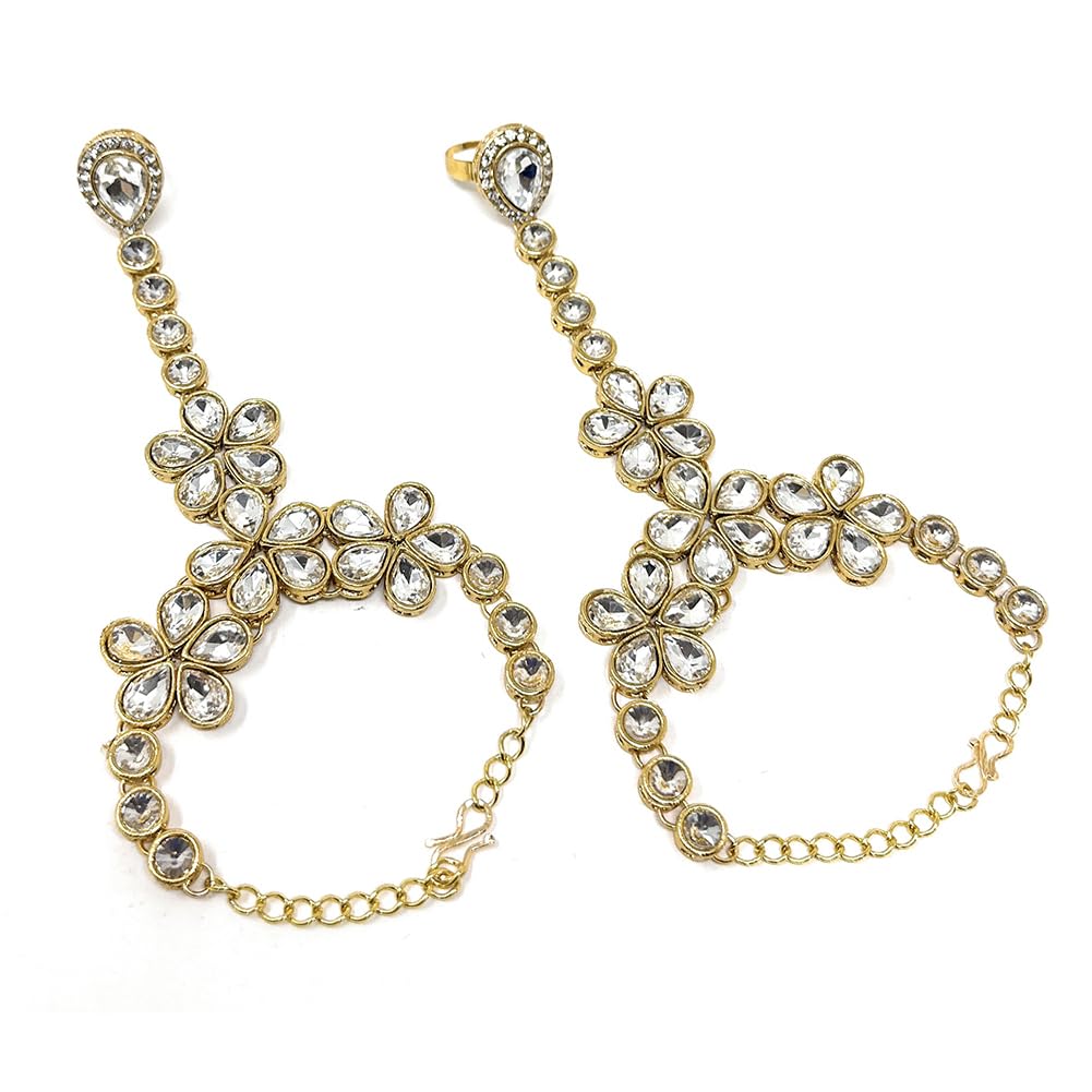 Ethnic Indian Bridal Hand Ornament Haath Phool Set with One
