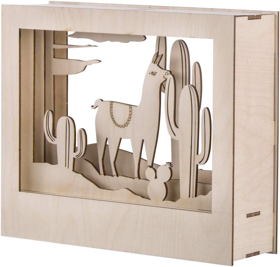 Rayher Diorama, Wood, Natural, 24x20x6.9 cm