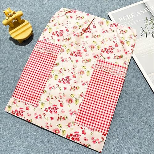 Image of Kitchen Apron for Women | Japanese-style Cooking Aprons | Cute Apron for Women With Pockets | Polyester Cotton Apron |Perfect for Cafe Shop, Baking, Gardening, Cooking (1piece)