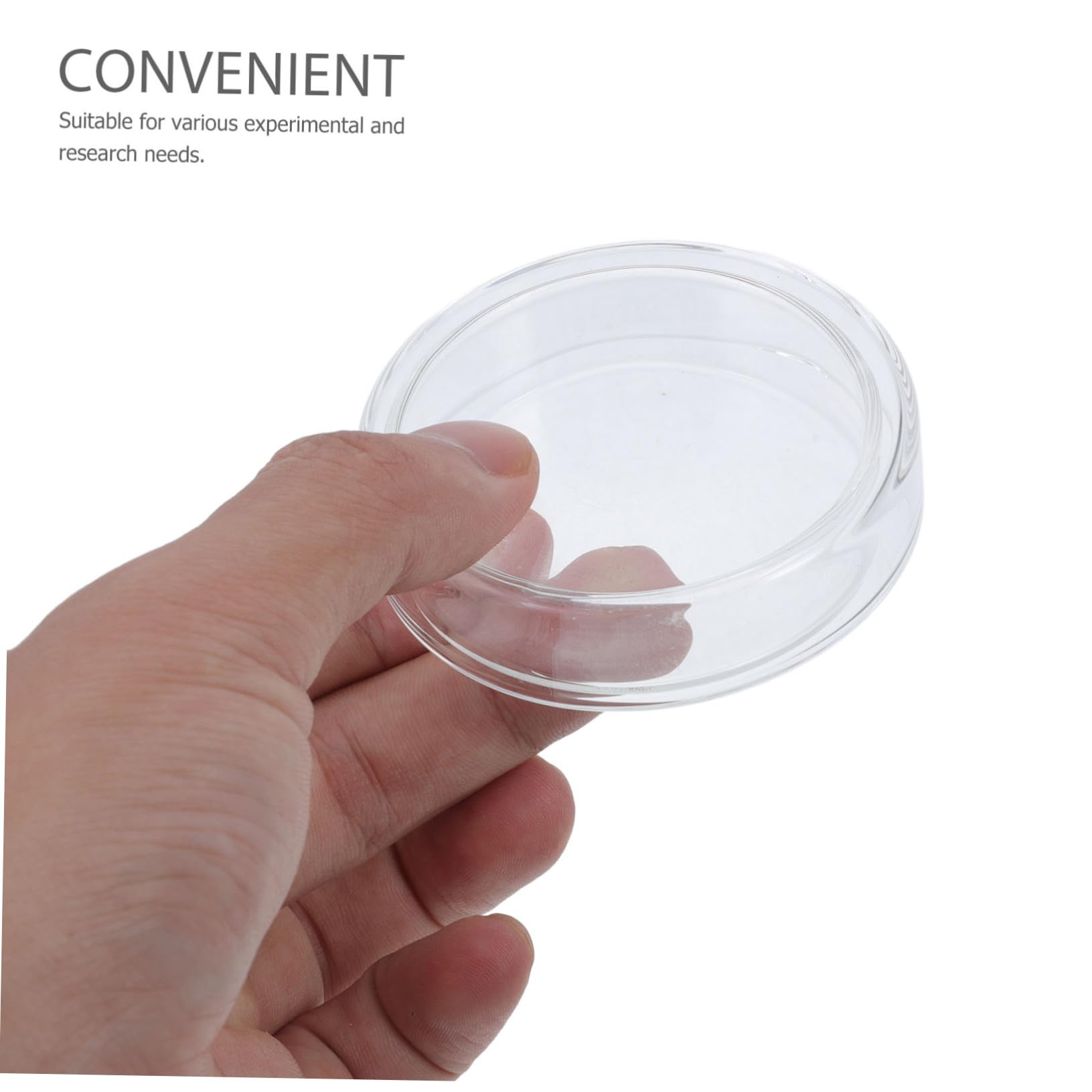 Piastra di Petri in Vetro 6 Pezzi con Coperchio per Laboratorio | Forma Piatta, Riutilizzabile, Resistente alle Alte Temperature, Facile da Pulire e Maneggiare