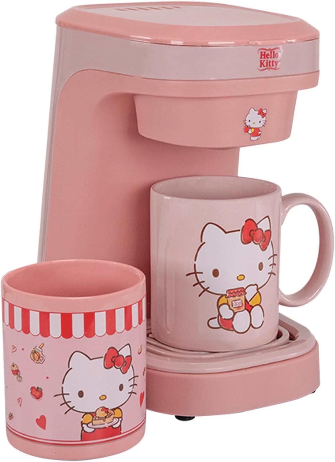 Uncanny Brands Hello Kitty Single Cup Coffee Maker Gift Set with 2 Mugs