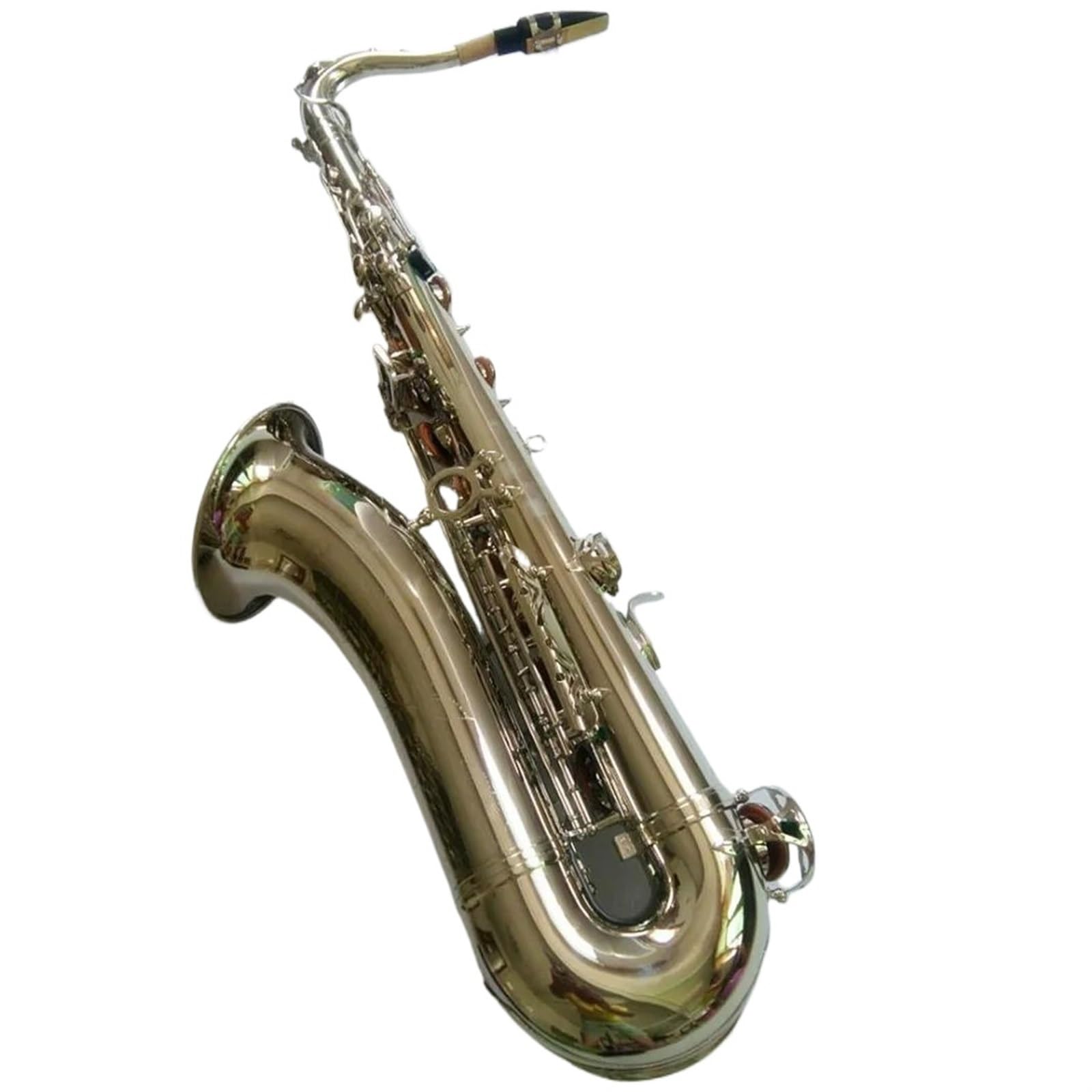 Instrument Saksofon Tenorowy Niklowany, srebrny ustnik i etui do saksofonu tenorowego profesjonalny Saksofon
