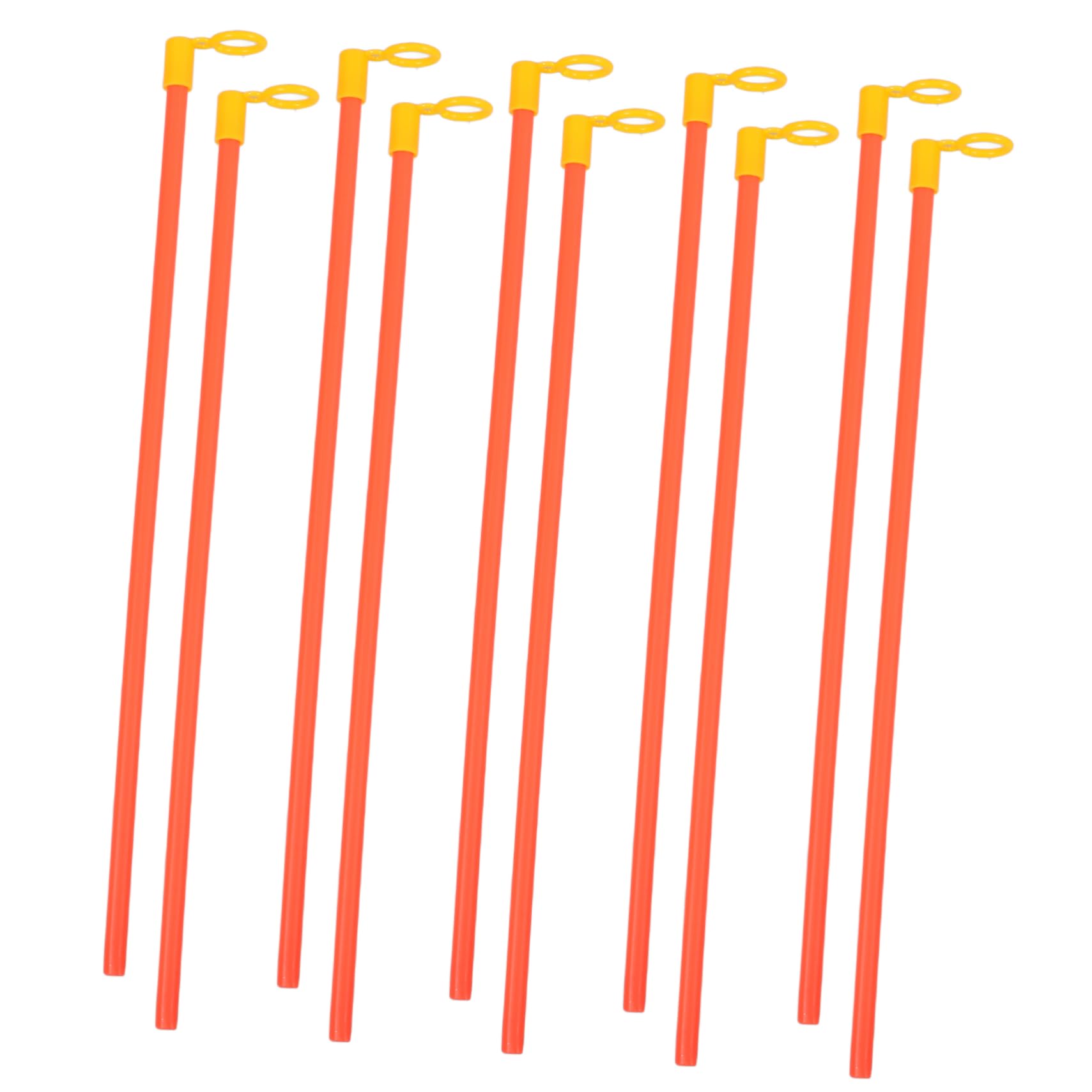 ERINGOGO 10pcs Portable Lantern Pole Material Straight Hold Lanterns Bulk Garden for Festival Handheld Outside LED Handle Sticks Light Stick Rods Poles Hanging Modern Craft Red
