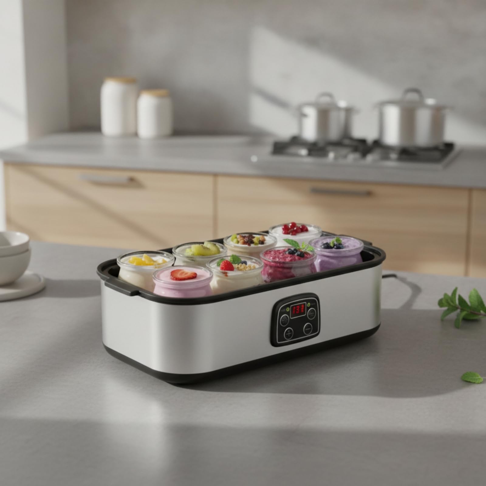 Yogurtera con Control Digital Compacta, 8 Tazas
