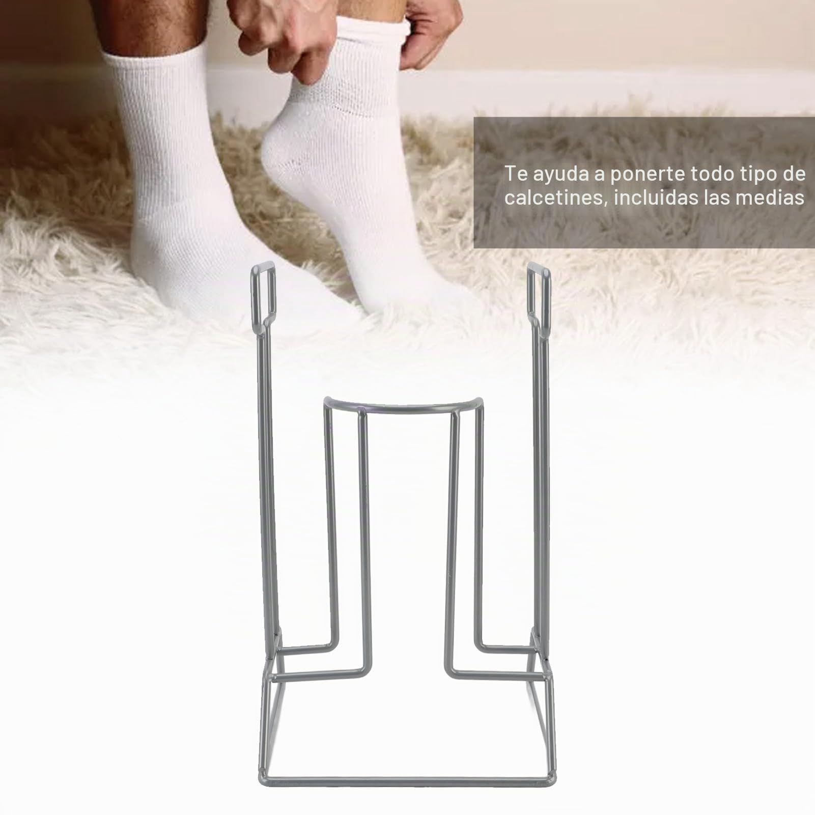 Fyearfly Ayuda a poner calcetines de compresión, calcetines de compresión de acero para un dispositivo más grande, mujeres embarazadas y mujeres