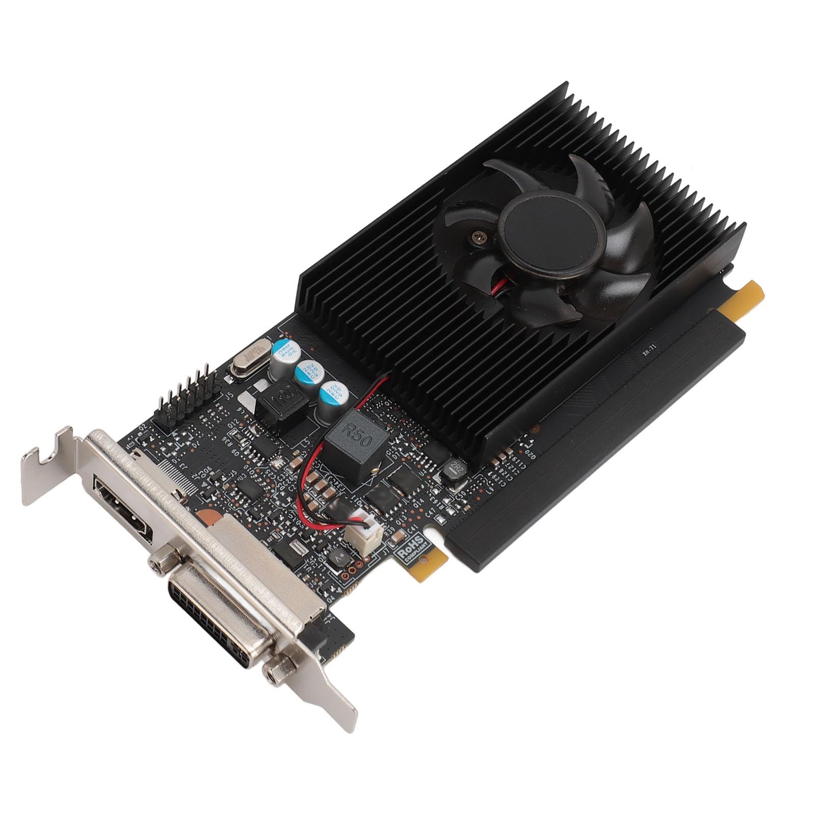 VBESTLIFE Karta Graficzna GT730 4 GB, 64-bitowy Procesor Graficzny DDR3, Karta Graficzna do Gier PCIE 2.0 16X, do Komputera Stacjonarnego