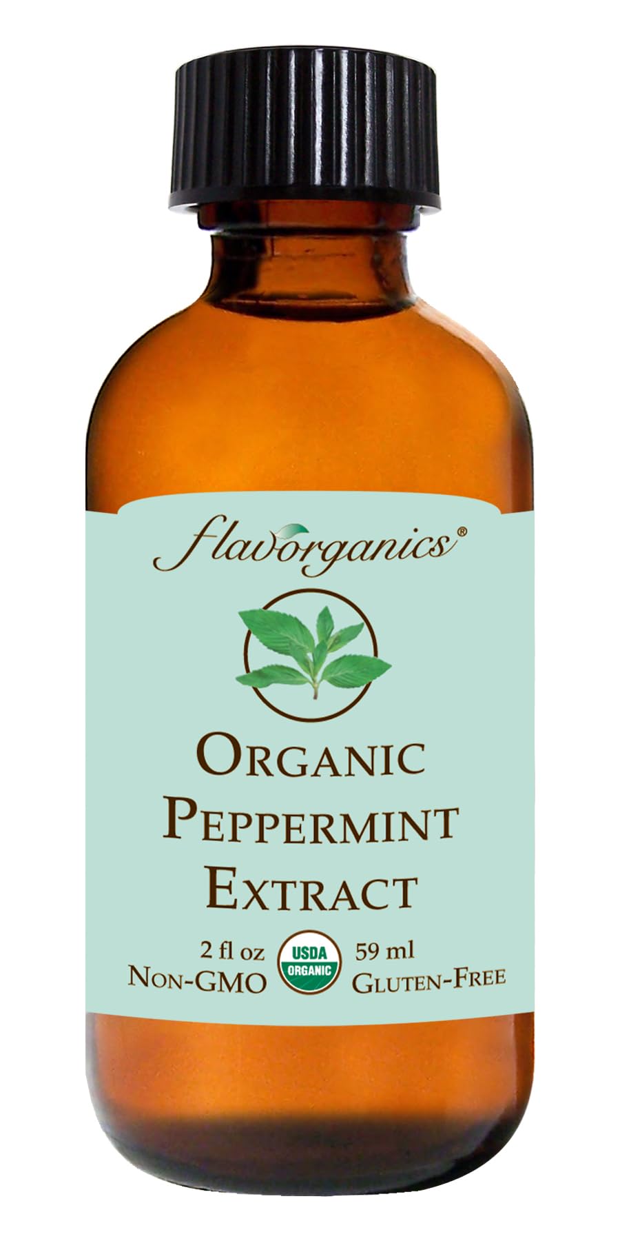 Flavorganics Organic Peppermint Extract, 2 Ounce BottleUSDA Organic