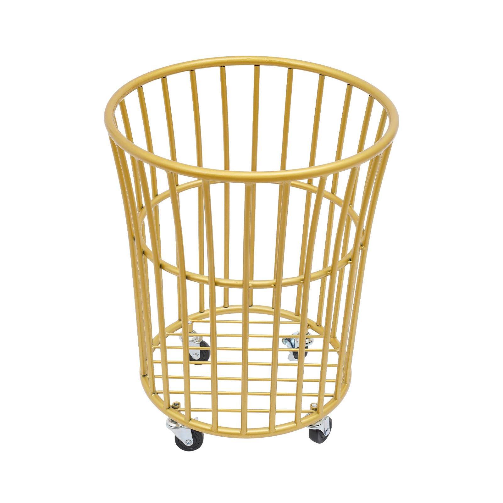 SFSLBFB Metal Laundry Basket Cart with Wheels, Rolling Laundry Hamper for Laundry Room, Portable Clothes Organizer