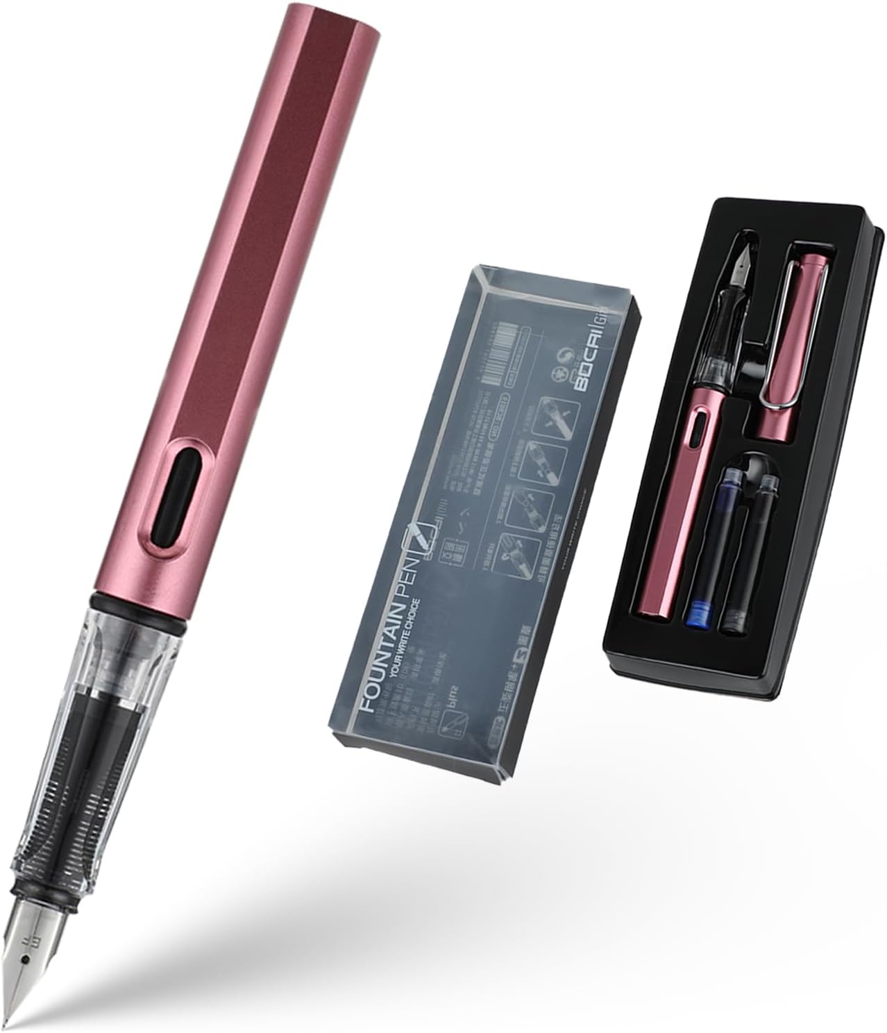 Cobee Fountain Pen Set, Extra Fine Point Fountain Pen with 2 Ink Sac