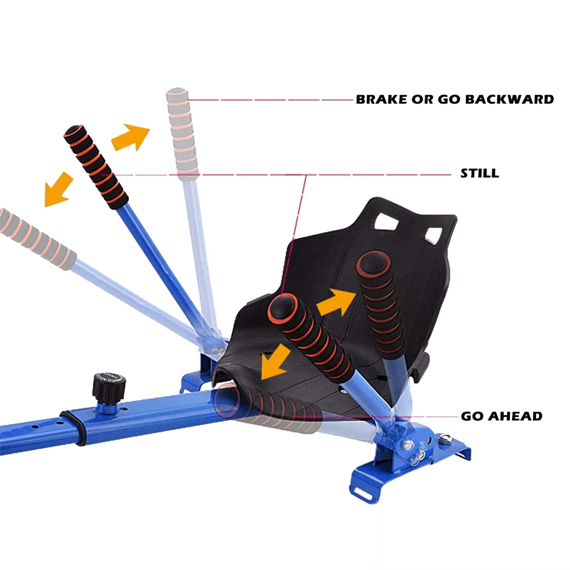 TGHY Kart Hoverboard Transforme Votre Hoverboard en Kart à Pédales Fixation de Siège pour Scooter Auto-Equilibré Longueur Réglable Hoverkart Convient Aux Hoverboard 6,5" 8" et 10"