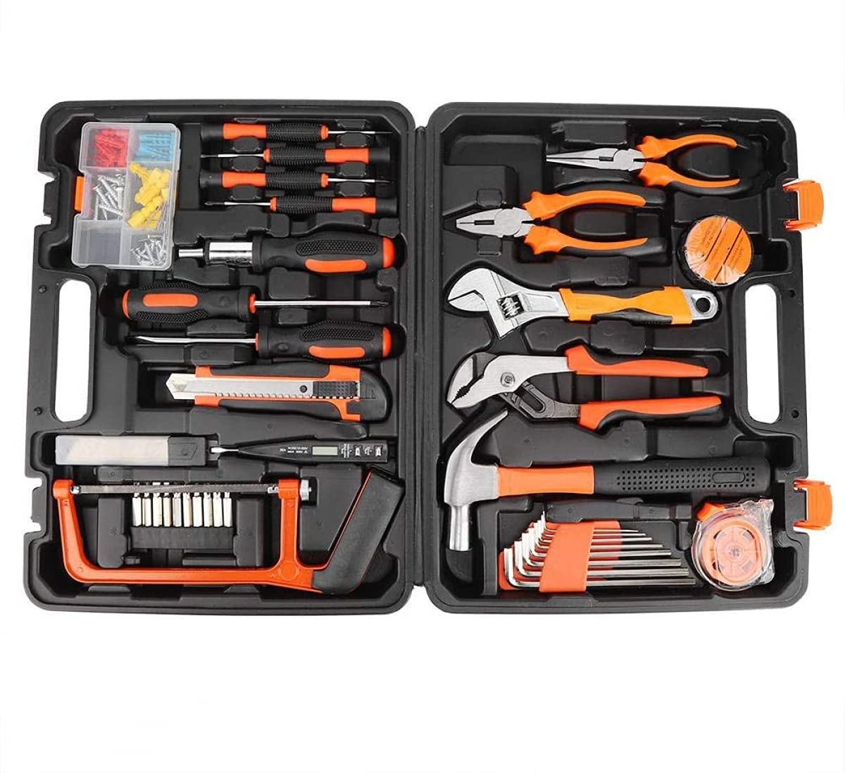 Juego De Herramientas De Reparación, 100 Piezas/Juego De Llaves para El Hogar, Alicates, Juego De Herramientas De Reparación, Juego De Herramientas De Mano con Estuche De Plástico