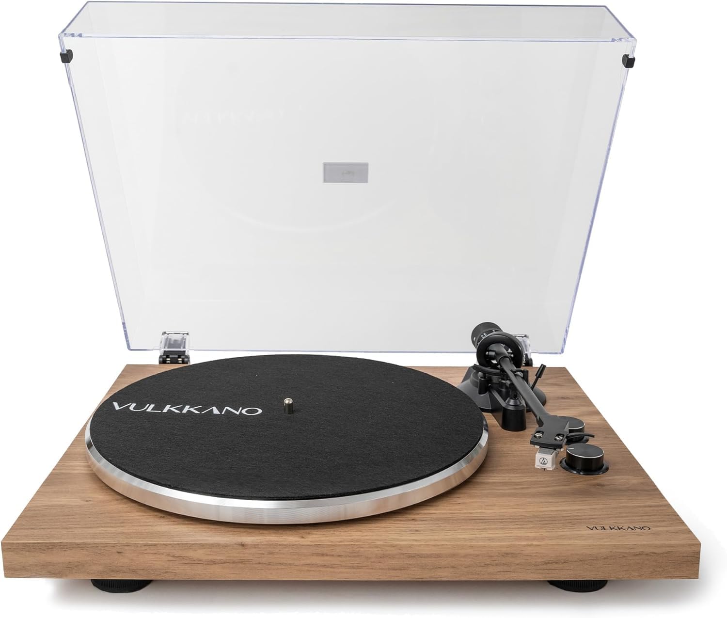VULKKANO TD10 Tocadiscos con Brazo de precisión, Ecualizador Fono/​línea Integrado y diseño Elegante Compatible con vinilos de 33 y 45 RPM.
