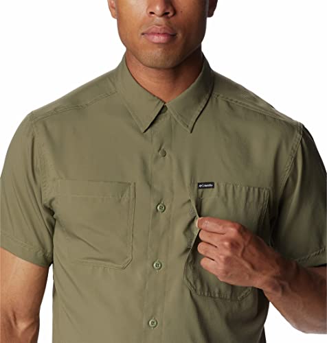 Image of Columbia Men Polyester Loose Omni-Shade Ridge Utility Lite Hiking and Trekking Short Sleeve Shirt