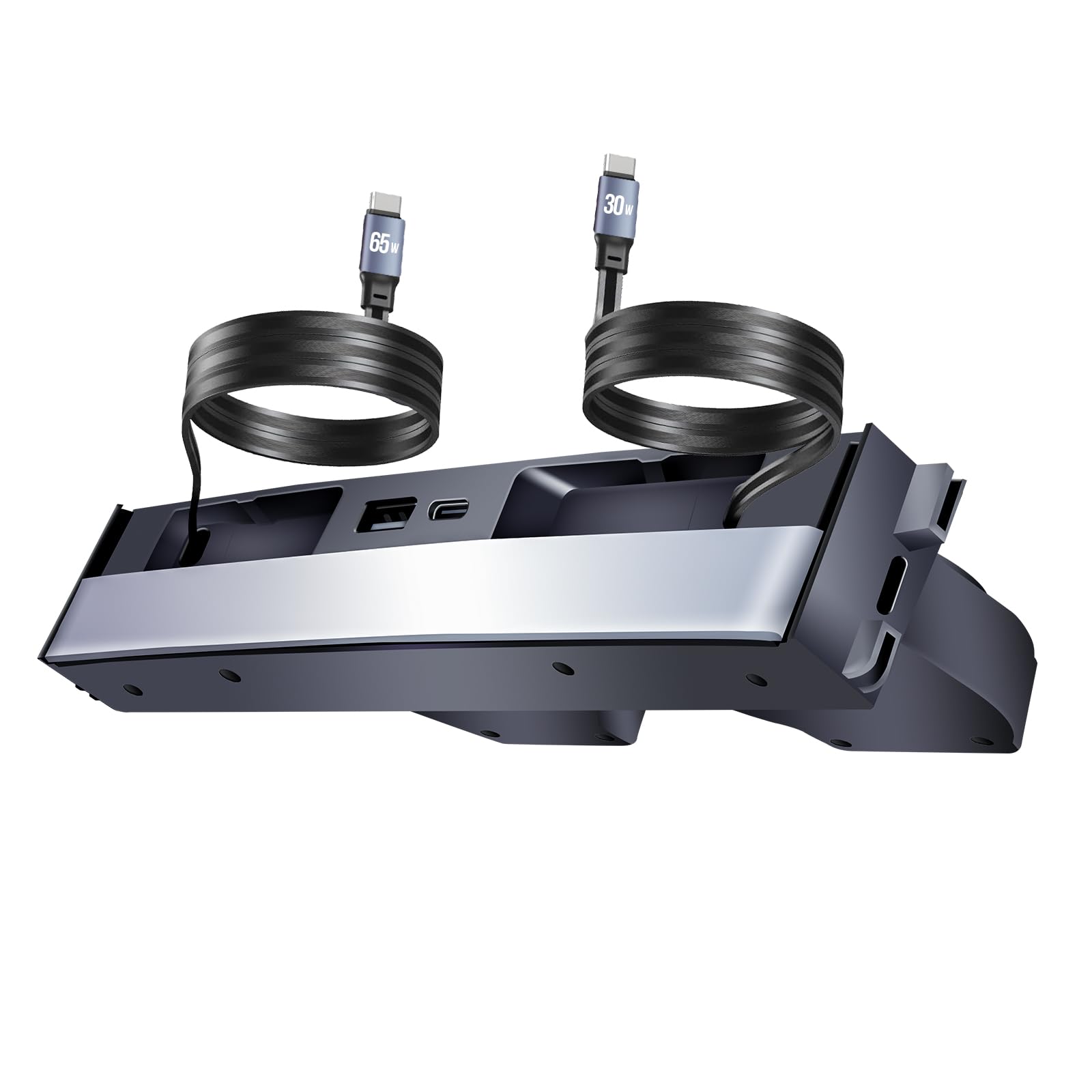 Photo 1 of Upgrade 65W USB Charger Hub for Tesla Model 3 Highland 2024-2025 & New Model Y Juniper 2026 Accessories 4-Port Retractable Phone Charger 2 Type-C Fast Charging Cables USB Hub – Center Console