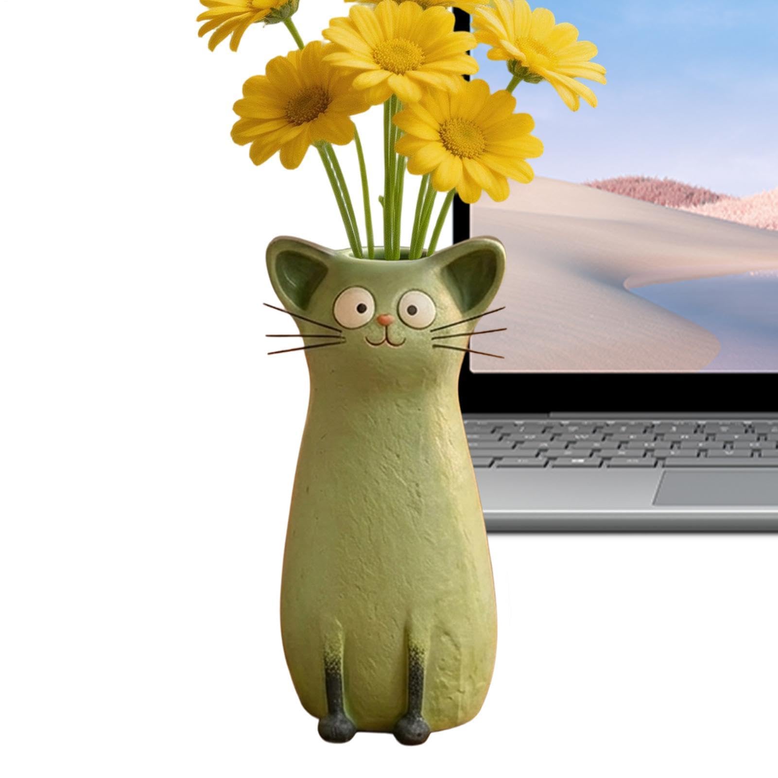 Vase en forme de chat unique, le cadeau idéal pour décoration de salon