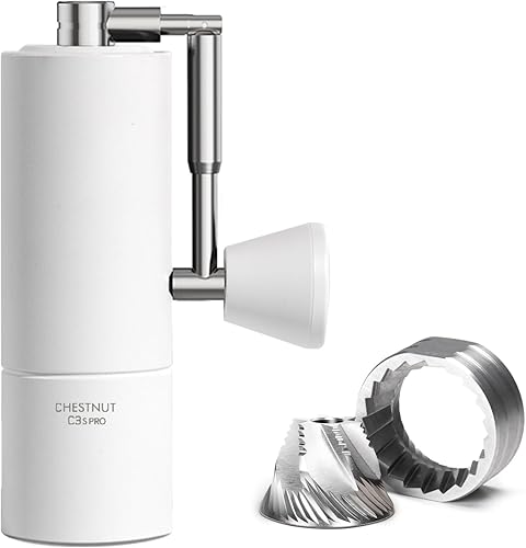 TIMEMORE Molinillo de café manual con mango plegable, molinillo de café con capacidad de 0.71 oz, ajuste numérico externo ajustable, doble