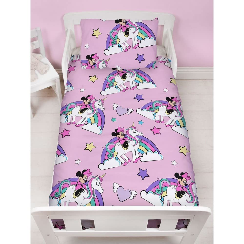 MinnieMouse Believe Junior Toddler Duvet Cover and Pillowcase Set Unfilled Covers
