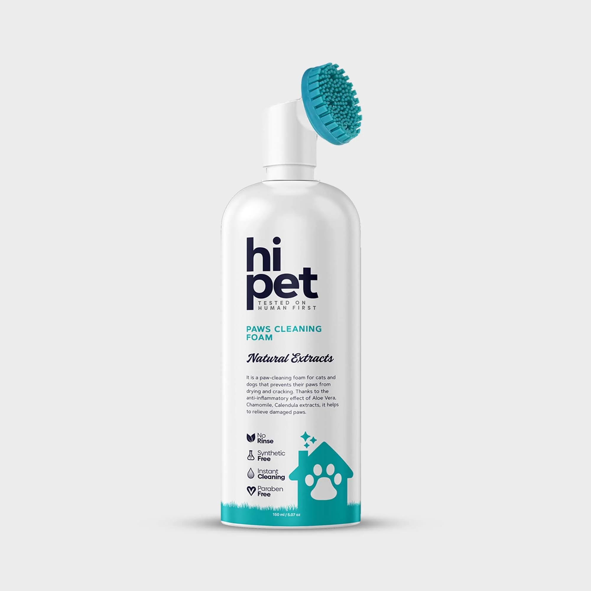 HiPet Hi Pet Clean Paws Set, Paw Cleaner for Dogs and Cats, Waterless Shampoo, White Soap Pet Perfume, Cleans and Softens Coat
