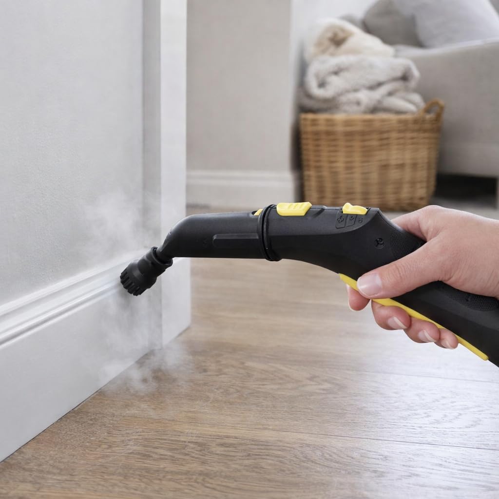 18 Stück Zubehör für Kärcher Dampfreiniger SC1 SC2 SC3 SC4 SC5, verlängerter, Handdüse Ersatzteile, Rundbürste, Fugenbürsten, Fensterabzieher, Mikrofaser-Tuch, Zubehör für Kärcher Dampfreinige
