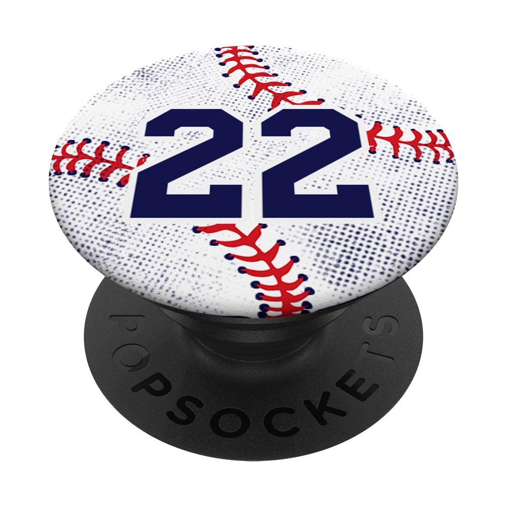 Amazon.com: Baseball Number 22 Player Uniform 22nd Birthday Blue